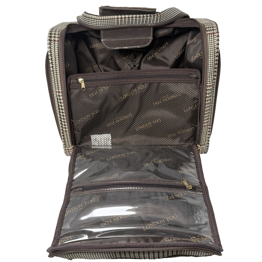 London Fog Under the Seat Carryon Sheffield Roller Bag Black 15IN Small Suitcase - Picture 11 of 16